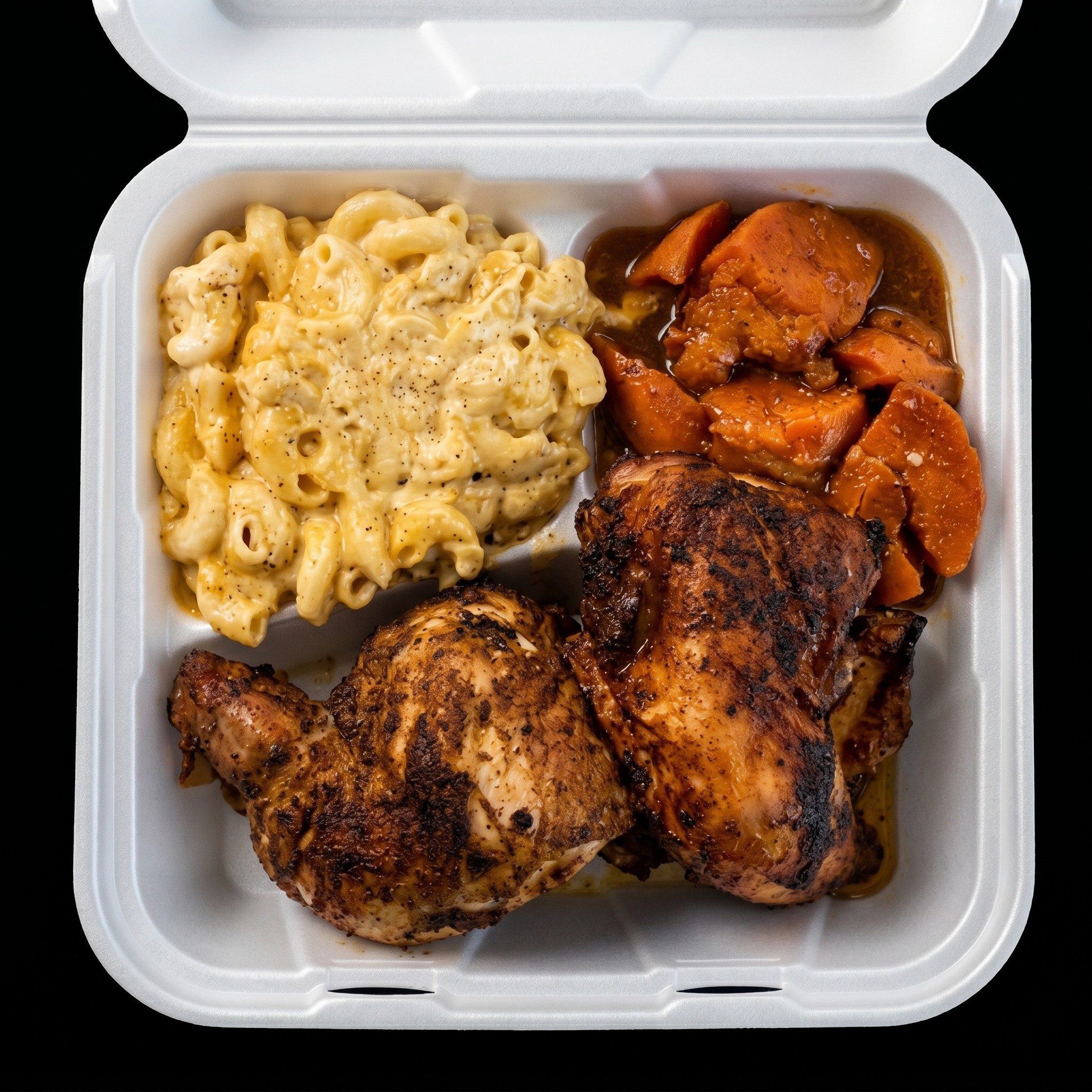 2 Meat Combo: Chicken & Hot Links.