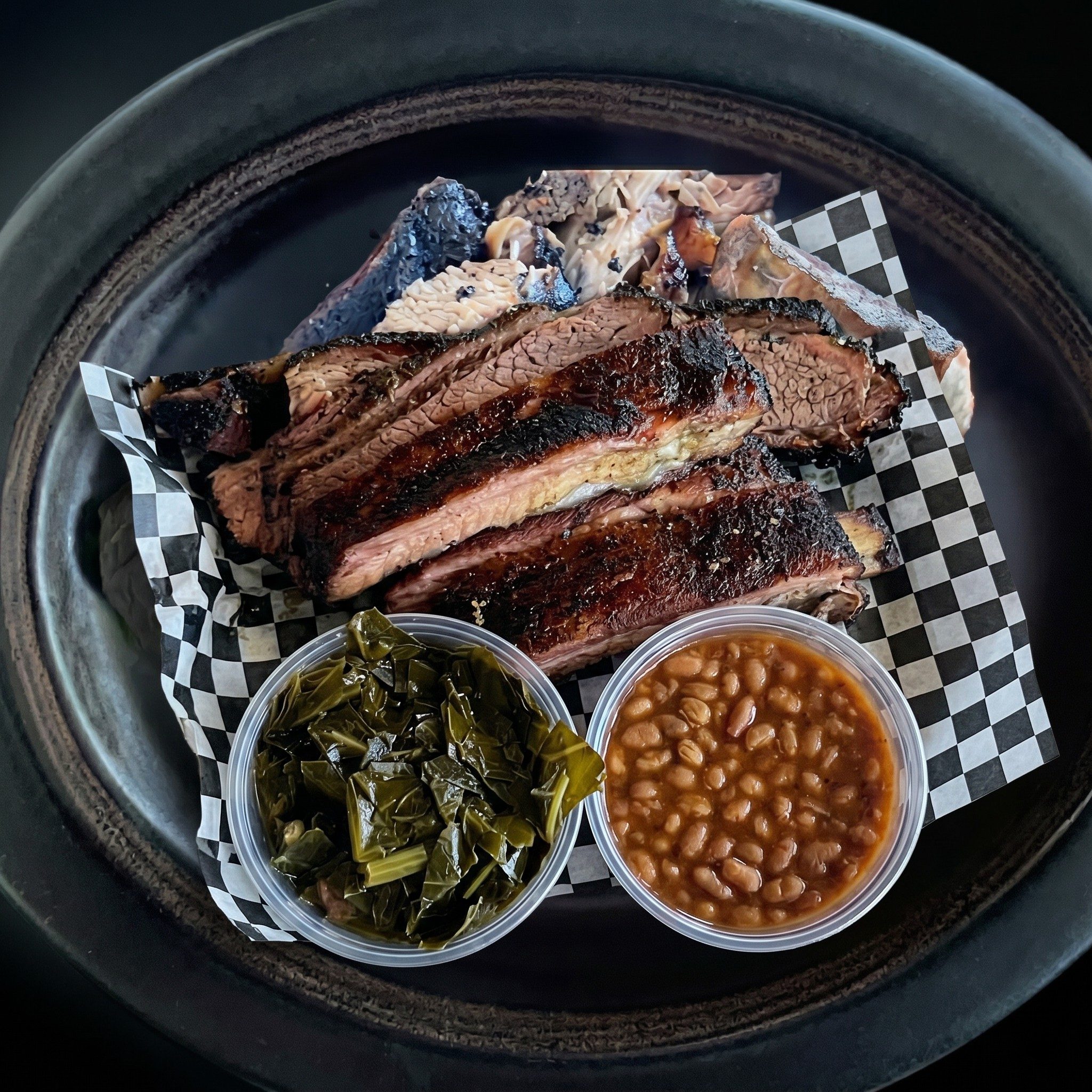 2 Meat Dinner: Brisket & Tri-Tip Meat Dinner.